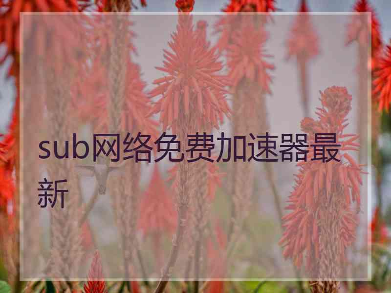 sub网络免费加速器最新