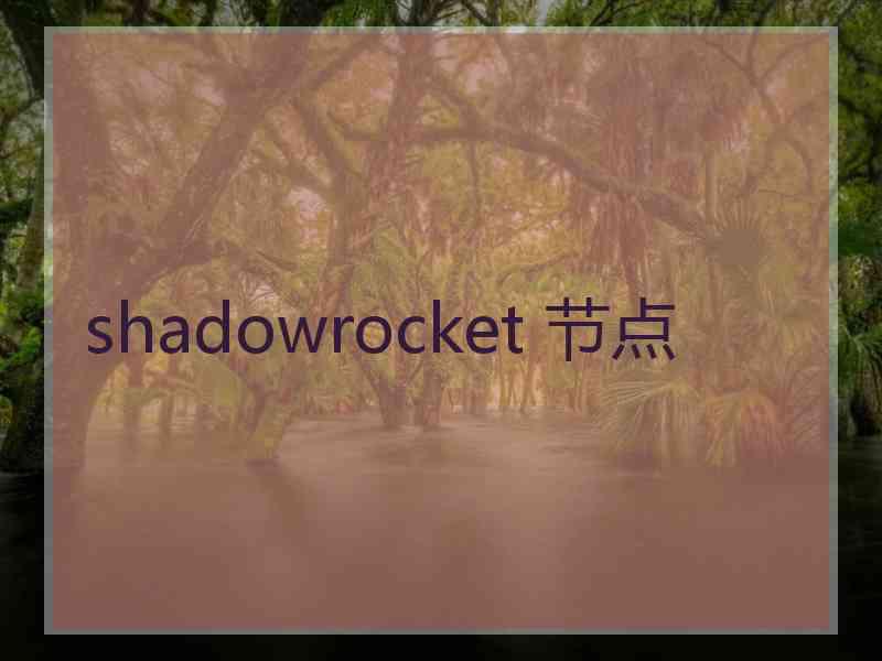 shadowrocket 节点