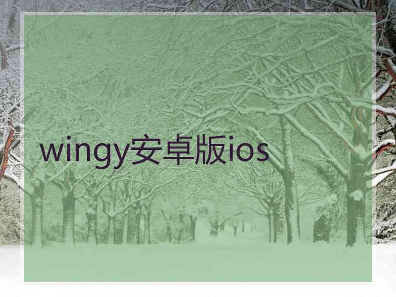 wingy安卓版ios