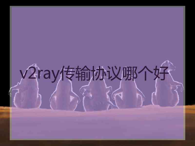 v2ray传输协议哪个好