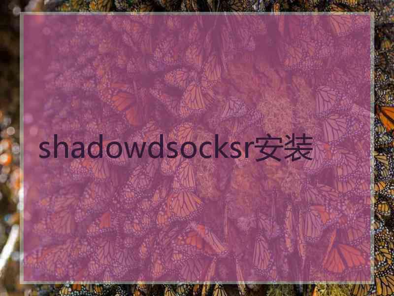 shadowdsocksr安装