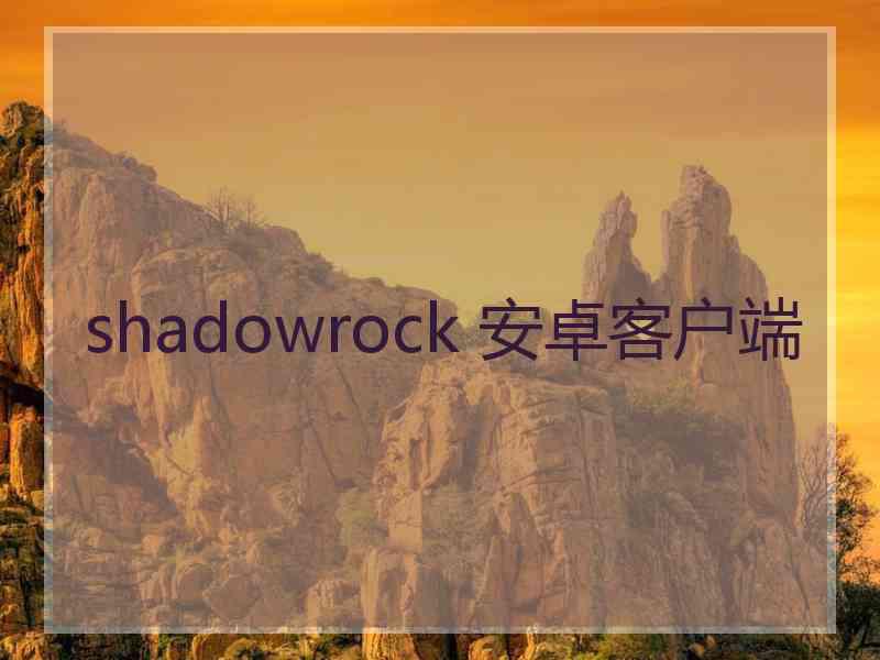 shadowrock 安卓客户端