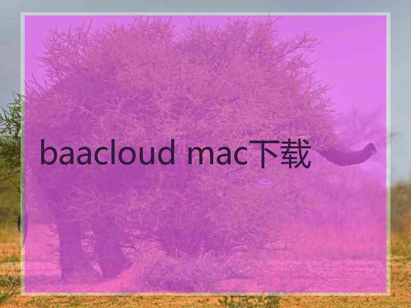 baacloud mac下载