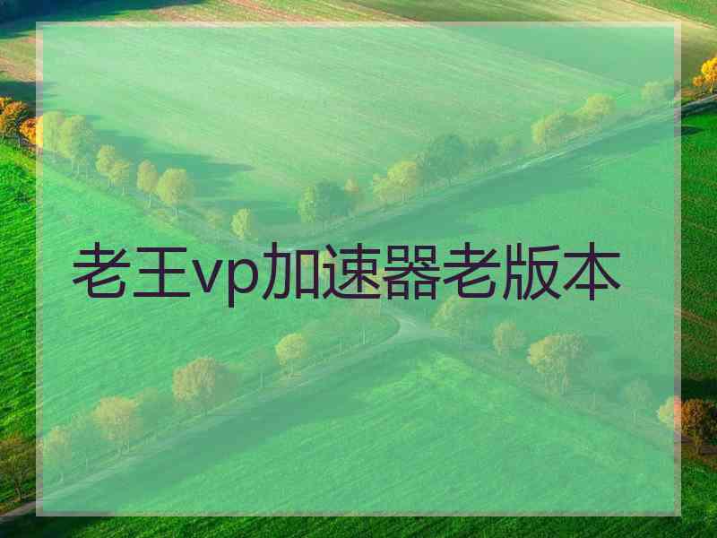 老王vp加速器老版本