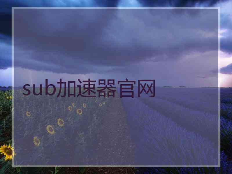 sub加速器官网