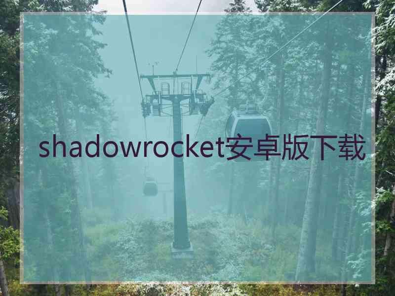 shadowrocket安卓版下载