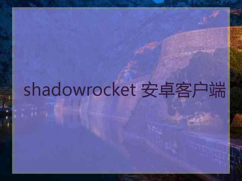 shadowrocket 安卓客户端