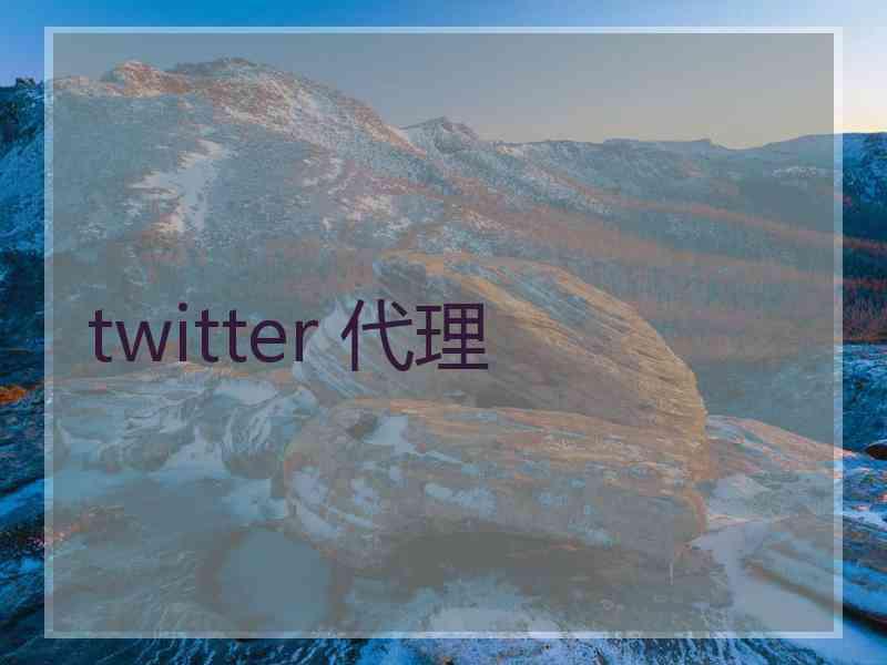 twitter 代理